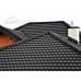Металлочерепица модульная квинта Uno c 3D резом 0,5 Rooftop Matte RAL 9005 черный.