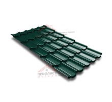 Металлочерепица квинта плюс c 3D резом 0,5 Quarzit RAL 6005 зеленый мох.