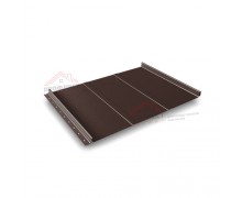 Простой вертикальный паз (профилированный) 0,5 Atlas с пленкой на замках RAL 8017 шоколад