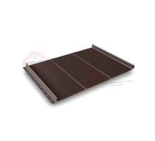 Простой вертикальный паз (профилированный) 0,65 PE с пленкой на замках RAL 8017 шоколад