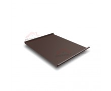 Простой горизонтальный паз (гладкий) 0,5 GreenCoat Pural с пленкой на замках RR 887 шоколадно-коричневый (RAL 8017 шоколад).
