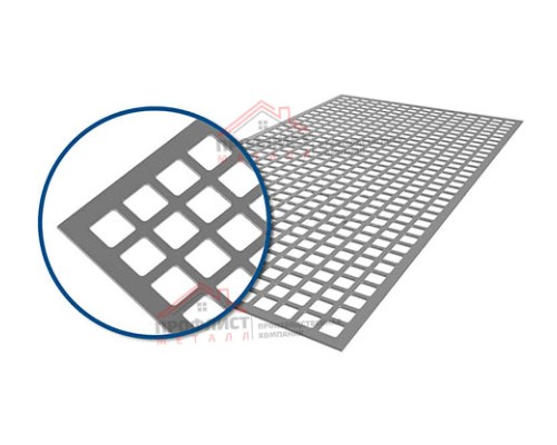 Перфорированный лист нержавеющий AISI 304 Qg 10,0-15,0 3x1000x2000мм