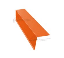 Планка конька односкатной кровли 160x160 0,5 Quarzit lite с пленкой