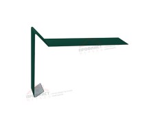 Планка ветровая для мягкой кровли 100х20х70 0,5 Quarzit с пленкой