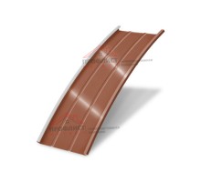 Продольно-гнутый фальц профилированный 550-0,5 Velur20 RAL 8004