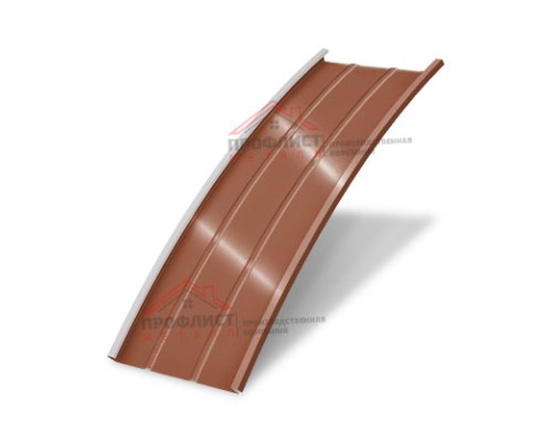 Продольно-гнутый фальц профилированный 550-0,5 Velur20 RAL 8004 Продольно-гнутый фальц профилированный 550-0,5 Velur20 RAL 8004