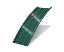 Продольно-гнутый фальц профилированный 550-0,5 Satin RAL 6005