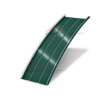 Продольно-гнутый фальц профилированный 550-0,5 Satin RAL 6005