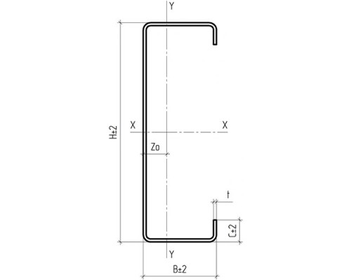 С-образный профиль 2,5-180-60мм