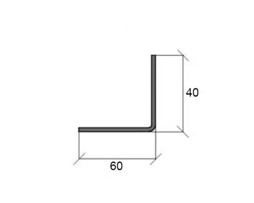 L-образный профиль перфорированный К242 60x40x2000, толщина 2,5 мм, горячеоцинкованный