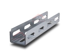 П-образный профиль перфорированный К225 80x40x2500, толщина 2,0 мм, оцинкованный