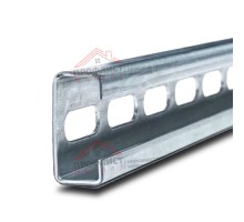 С-образный профиль перфорированный К110 80x40x2000, толщина 1,5 мм, оцинкованный