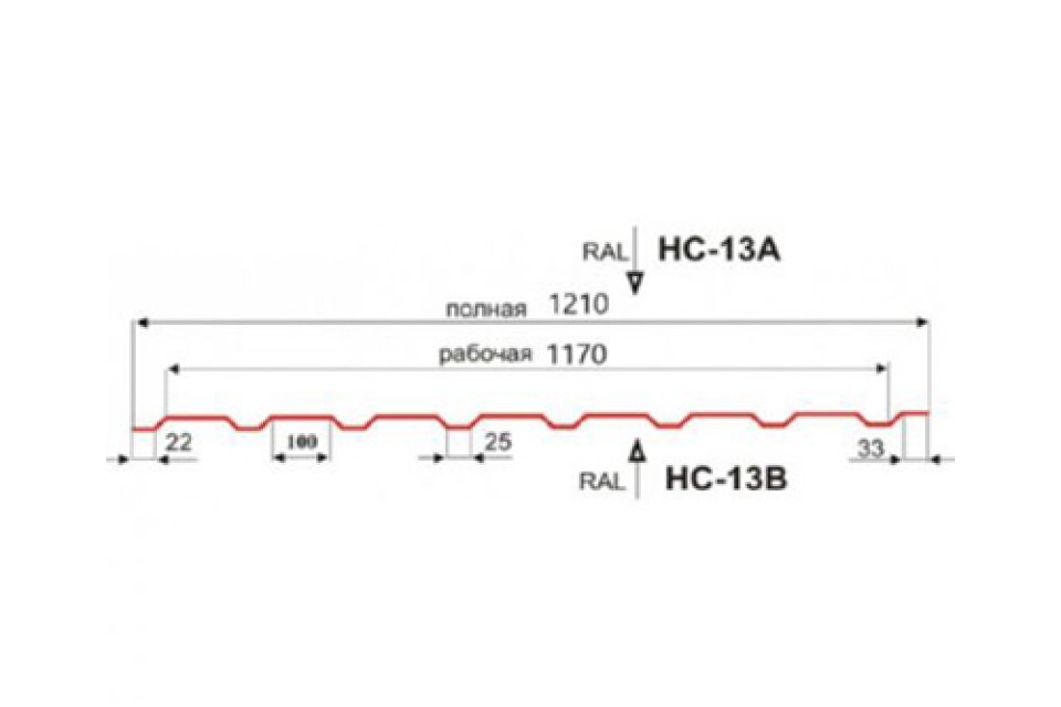 1.6 1170.0 8. Проф лист с 13 1170_6000 золотой орех аналог кедр. НС-13.8-34(50)-аску.