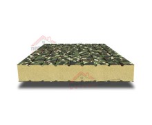 Сэндвич-панель без замков с пенополиизоциануратом, ширина 1000 мм, толщина 80 мм, 0.5/0.5, Экостил (Ecosteel)