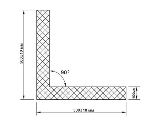 Горизонтальная угловая сэндвич панель с пенополиуретаном, ширина 1200 мм, толщина 100 мм, 0.5/0.5 Полиуретан глянец