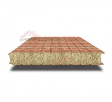 Стеновая сэндвич-панель с минеральной ватой, ширина 1200 мм, толщина 180 мм, 0.5/0.5, Экостил (Ecosteel)