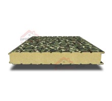 Стеновая сэндвич-панель с пенополиуретаном, ширина 1200 мм, толщина 80 мм, 0.5/0.5, Экостил (Ecosteel)