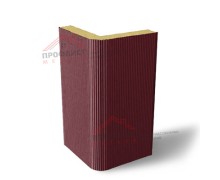 Вертикальная угловая сэндвич панель с пенополиизоциануратом, ширина 1200 мм, толщина 20 мм, 0.5/0.5 Полиуретан глянец