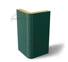 Вертикальная угловая сэндвич панель с пенополиизоциануратом, ширина 1200 мм, толщина 40 мм, 0.5/0.5 Полиуретан глянец