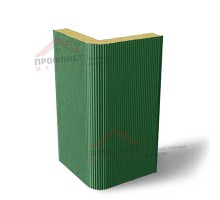 Вертикальная угловая сэндвич панель с пенополиуретаном, ширина 1200 мм, толщина 20 мм, 0.5/0.5 Полиэстер