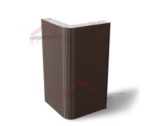 Вертикальная угловая сэндвич панель с пенополистиролом, ширина 1000 мм, толщина 20 мм, 0.5/0.5 Полиуретан матовый