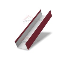 Крышка 30х15 жалюзи Texas 0,7 PE с пленкой RAL 3005 красное вино