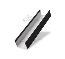 Крышка 45х20 жалюзи Texas 0,45 PE с пленкой RAL 9005 черный