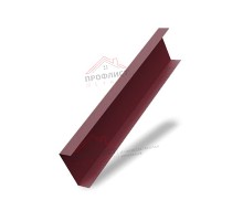 Декоративная накладка на столб жалюзи Milan,Tokyo 0,5 Satin с пленкой RAL 3005 красное вино