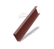 Декоративная накладка на столб жалюзи Milan,Tokyo 0,5 Satin с пленкой RAL 3009 оксидно-красный