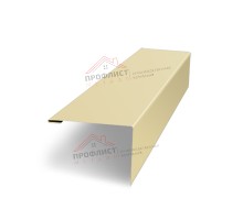 Нащельник (для калиток и ворот) 25х35 жалюзи Milan, Tokyo, Palermo 0,45 PE с пленкой RAL 1014 слоновая кость (L1,68)