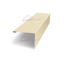 Нащельник (для калиток и ворот) 25х35 жалюзи Milan, Tokyo, Palermo 0,45 PE с пленкой RAL 1015 светлая слоновая кость (L1,68)