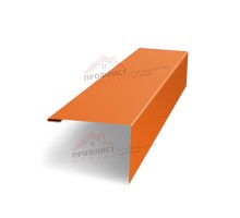 Нащельник (для калиток и ворот) 25х35 жалюзи Milan, Tokyo, Palermo 0,45 PE с пленкой RAL 2004 оранжевый (L1,68)