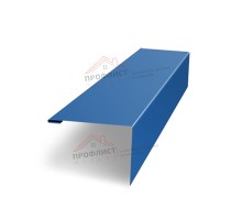 Нащельник (для калиток и ворот) 25х35 жалюзи Milan, Tokyo, Palermo 0,7 PE c пленкой RAL 5005 сигнальный синий (L1,68)