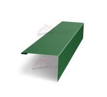 Нащельник (для калиток и ворот) 25х35 жалюзи Milan, Tokyo, Palermo 0,45 PE с пленкой RAL 6002 лиственно-зеленый (L1,68)