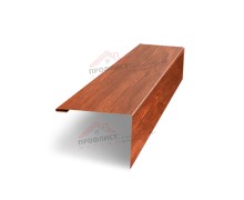 Нащельник (для калиток и ворот) 25х35 жалюзи Milan, Tokyo, Palermo 0,45 Print Elite Cherry wood (L1,68)