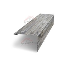 Нащельник (для калиток и ворот) 25х35 жалюзи Milan, Tokyo, Palermo 0,45 Print Elite Nordic wood (L1,68)