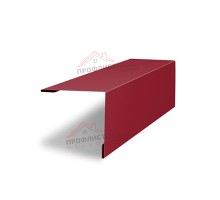 Планка завершающая 50х50 жалюзи Milan 0,45 PE с пленкой RAL 3003 рубиново-красный