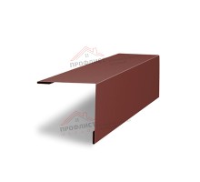 Планка завершающая 50х50 жалюзи Milan 0,45 PE с пленкой RAL 3009 оксидно-красный