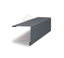 Планка завершающая 50х50 жалюзи Milan 0,5 GreenСoat Pural RR 23 темно-серый