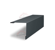 Планка завершающая 50х50 жалюзи Milan 0,45 PE-double с пленкой RAL 7016 антрацитово-серый