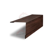 Планка завершающая 50х50 жалюзи Milan 0,45 Print Elite Choco Wood