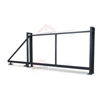 Ворота откатные Жалюзи к кирпичному столбу 2,0х4,5 RAL 7016