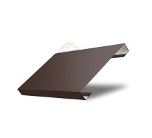 Ламель лицевая 125 Texas стартовая/финишная для калиток и ворот 0,45 PE с пленкой RAL 8017 шоколад