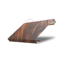 Ламель лицевая 125 жалюзи Texas 0,45 Print Elite Chestnut Wood (обратная сторона серая)