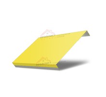 Ламель обратная 125 Texas стартовая/финишная для калиток и ворот 0,45 PE с пленкой RAL 1018 цинково-желтый