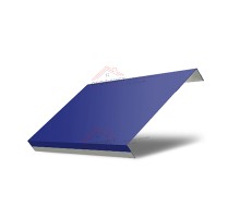 Ламель обратная 125 Texas стартовая/финишная для калиток и ворот 0,45 PE с пленкой RAL 5002 ультрамариново-синий