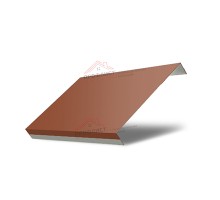 Ламель обратная 125 Texas стартовая/финишная для калиток и ворот 0,45 Drap RAL 8004 терракота