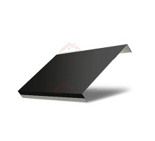 Ламель обратная 125 Texas стартовая/финишная для калиток и ворот 0,45 Drap RAL 9005 черный