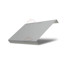 Ламель обратная 125 жалюзи Texas 0,5 Satin с пленкой RAL 9006 бело-алюминиевый