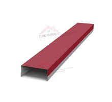 Крепежная планка верхняя Texas 0,45 PE с пленкой RAL 3003 рубиново-красный